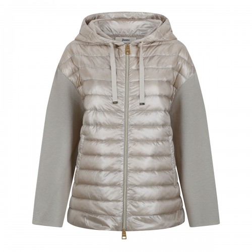 Cotton and nylon down jacket