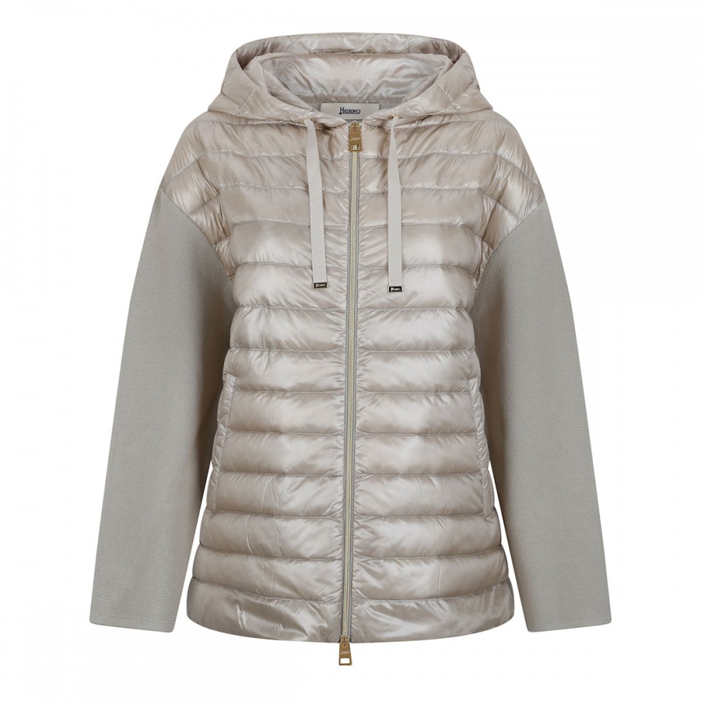Cotton and nylon down jacket