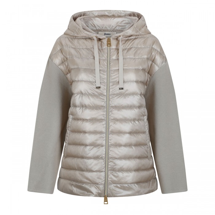 Cotton and nylon down jacket