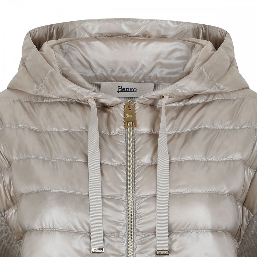 Cotton and nylon down jacket