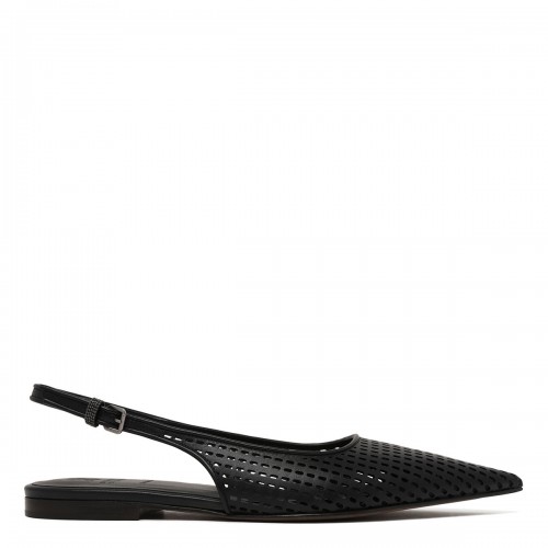 Net leather slingback...