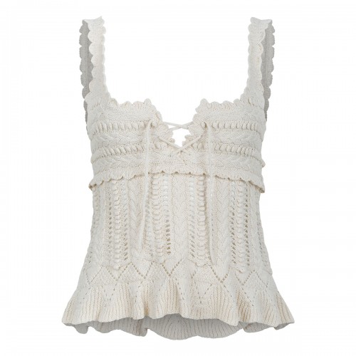 Neves crochet knit top