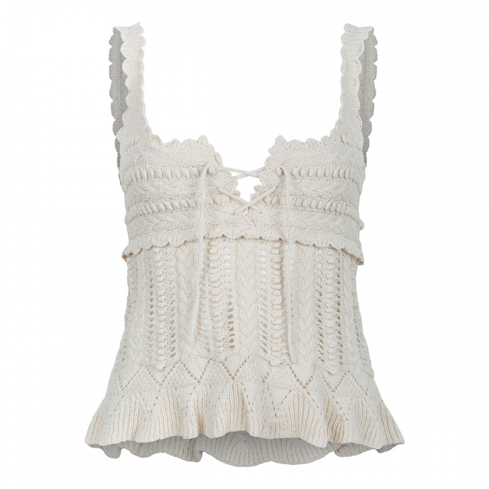 Neves crochet knit top