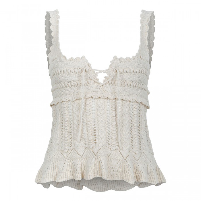 Neves crochet knit top