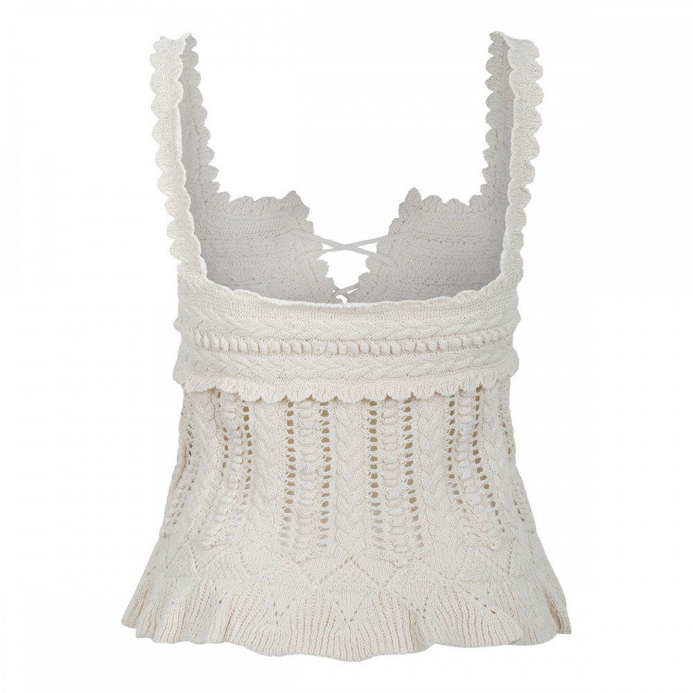 Neves crochet knit top