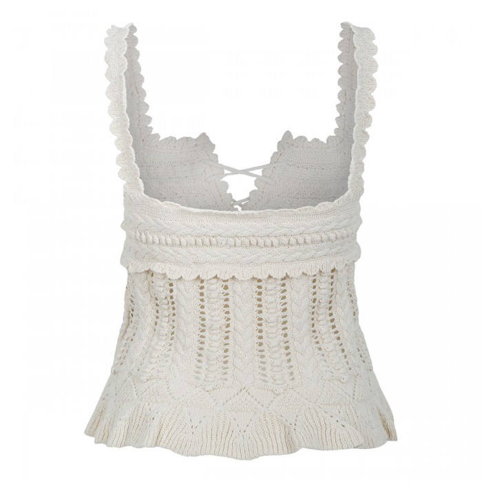Neves crochet knit top
