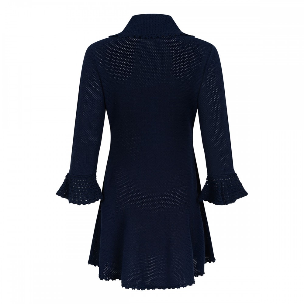 Shell embellished knit mini dress