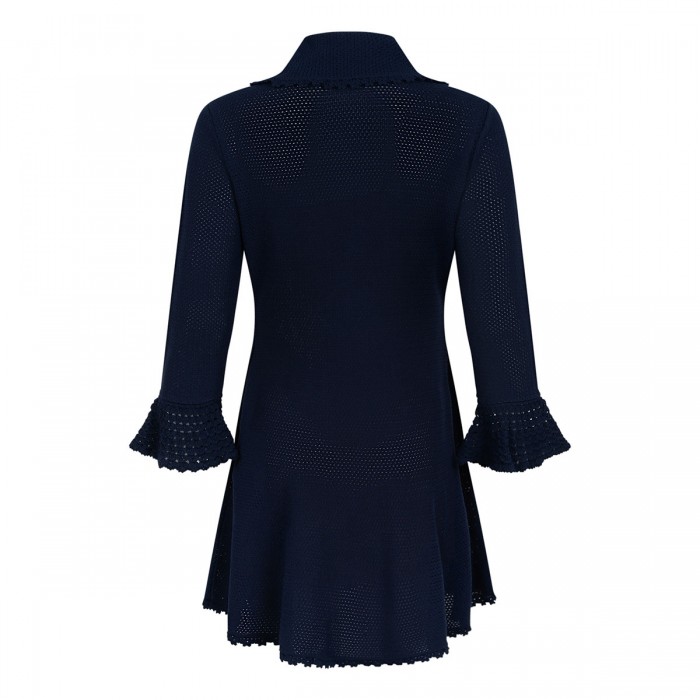 Shell embellished knit mini dress