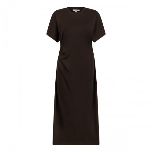Ruched-side knit dress
