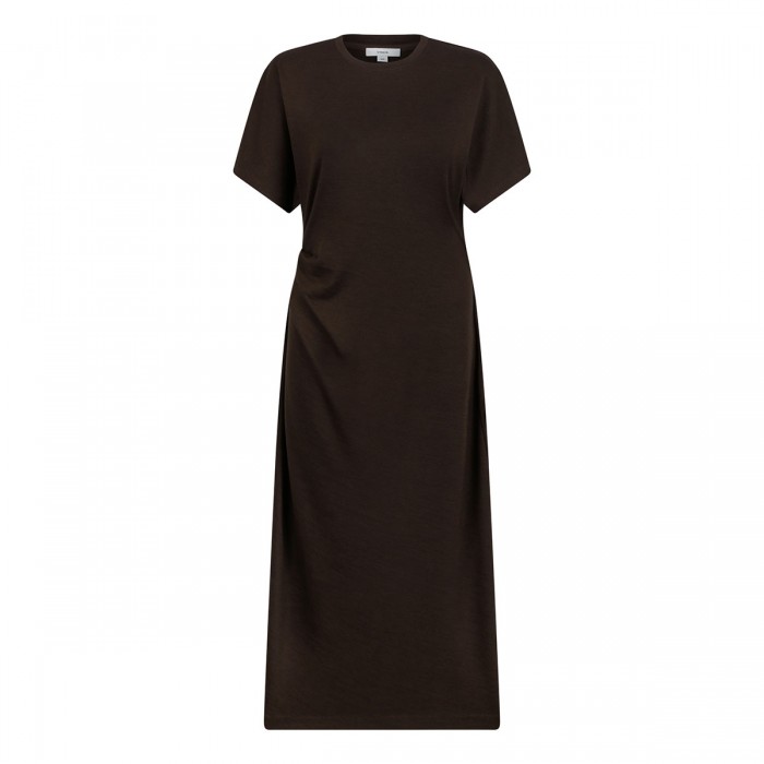Ruched-side knit dress