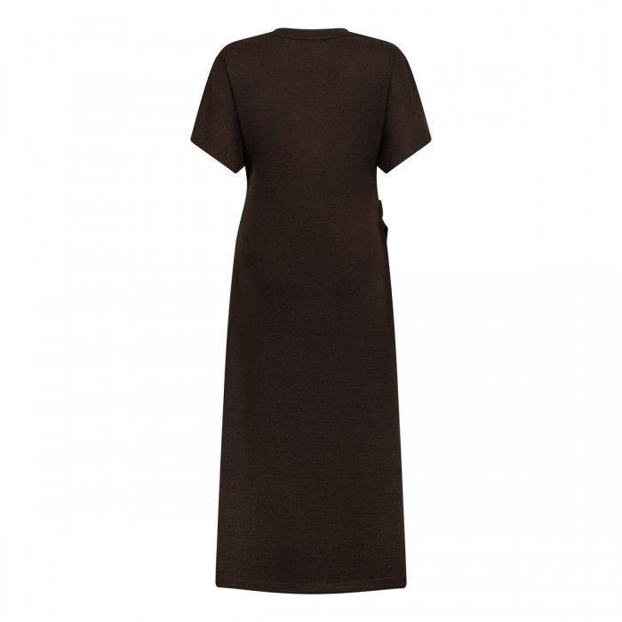 Ruched-side knit dress