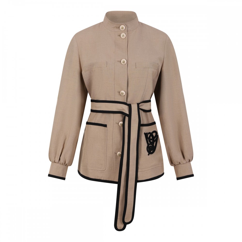 Embroidered twill jacket