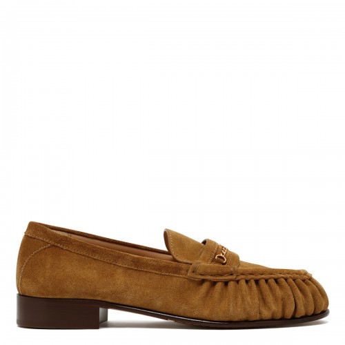 VLogo suede loafers