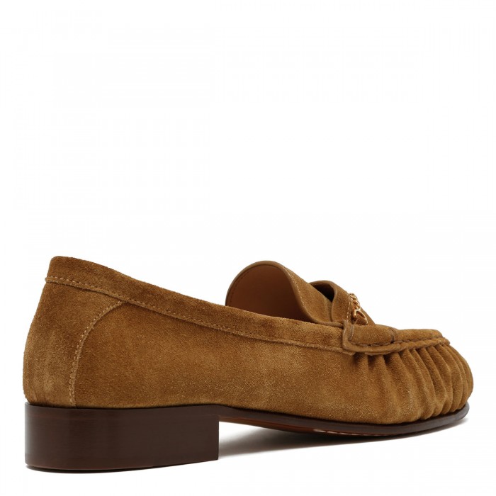 VLogo suede loafers