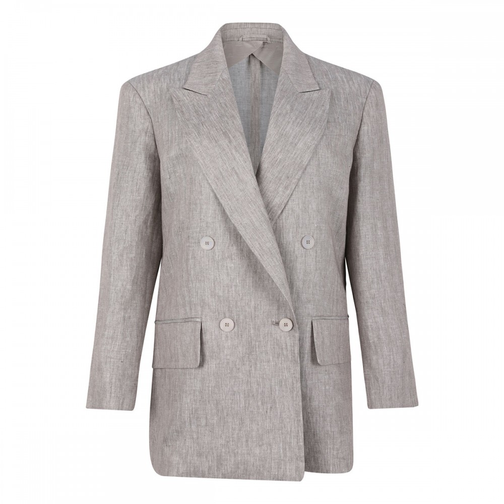 Olimpia chevron linen jacket