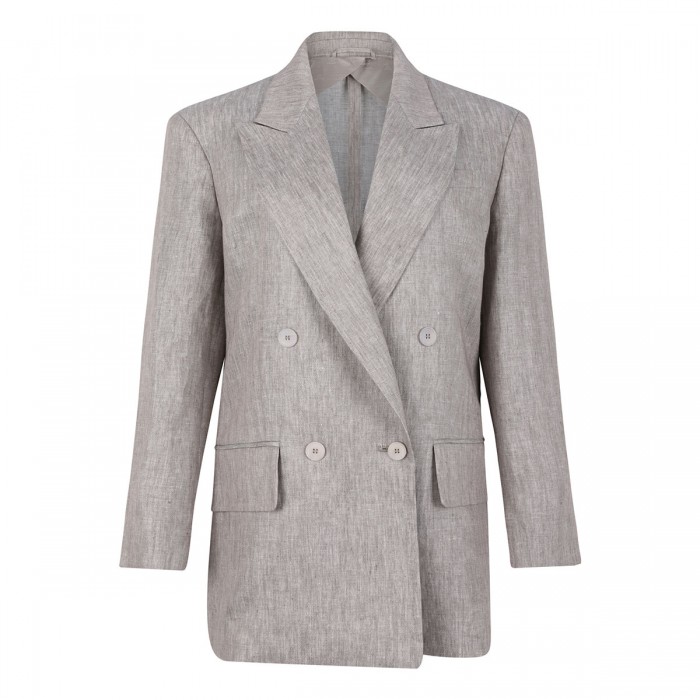 Olimpia chevron linen jacket