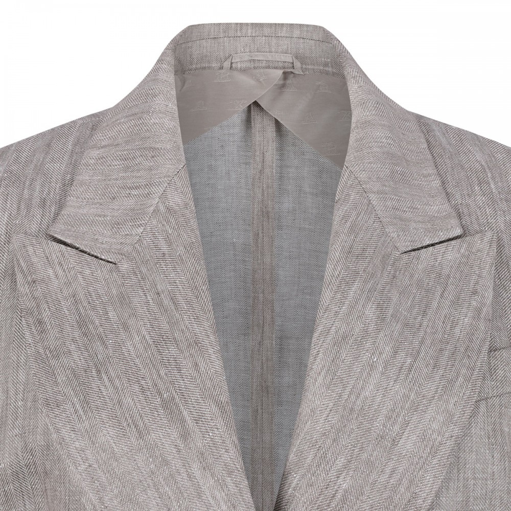 Olimpia chevron linen jacket