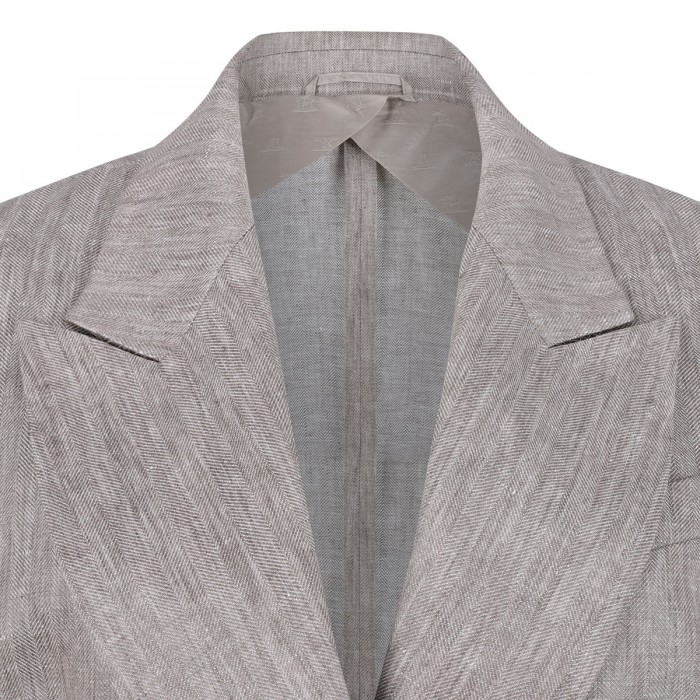 Olimpia chevron linen jacket