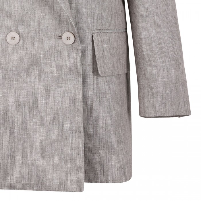 Olimpia chevron linen jacket