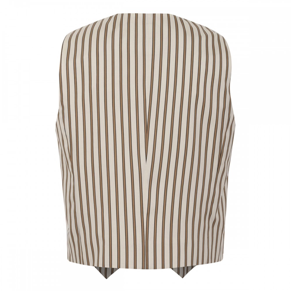Fauno striped cotton and silk canvas...