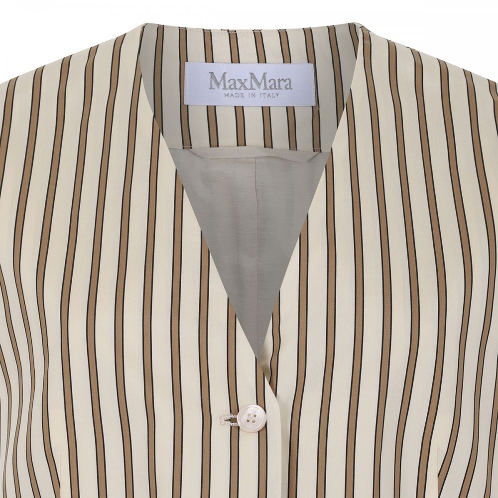 Fauno striped cotton and silk canvas...