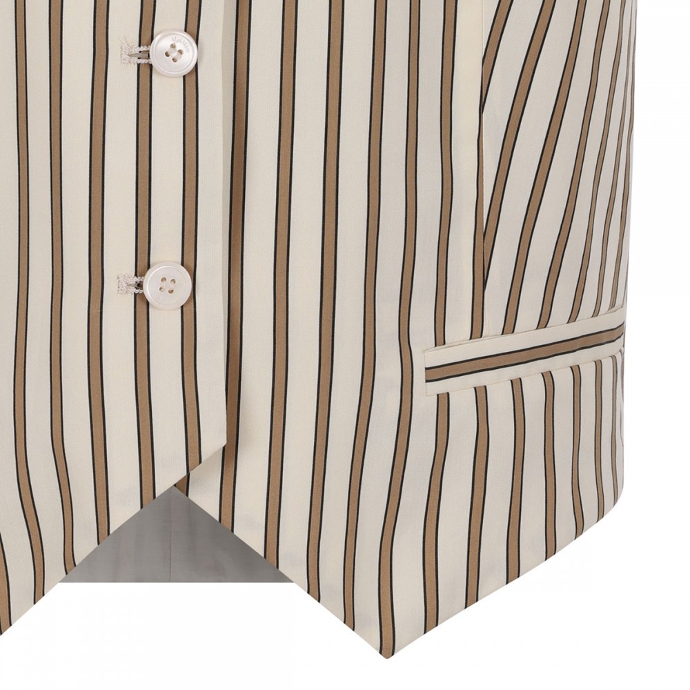 Fauno striped cotton and silk canvas...