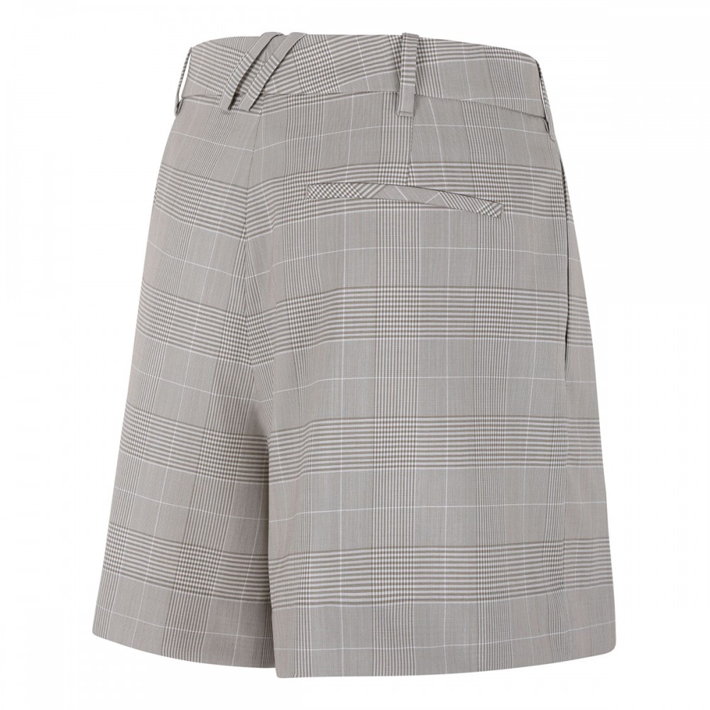 Raina check wool shorts