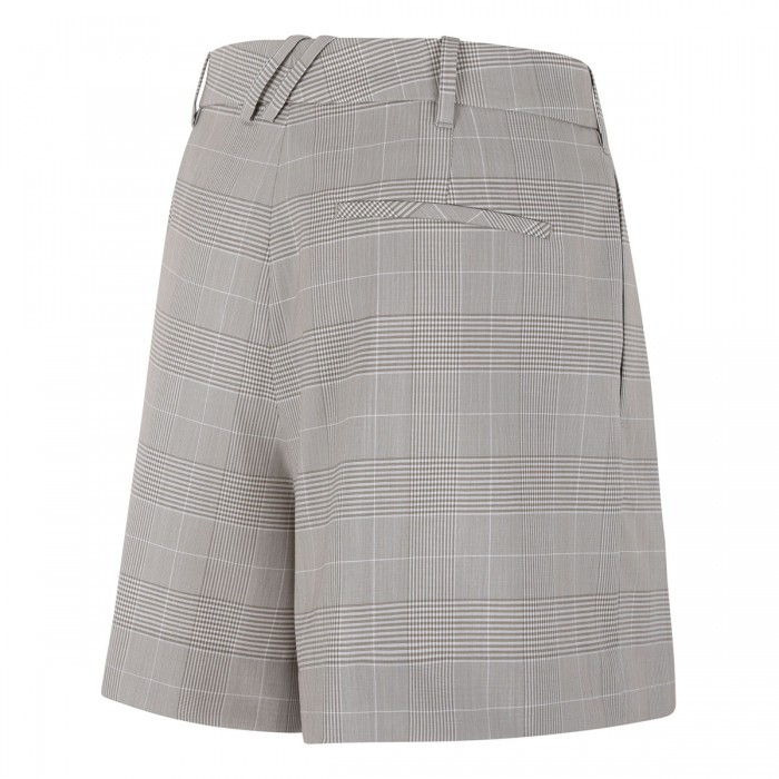 Raina check wool shorts