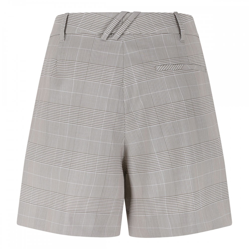 Raina check wool shorts