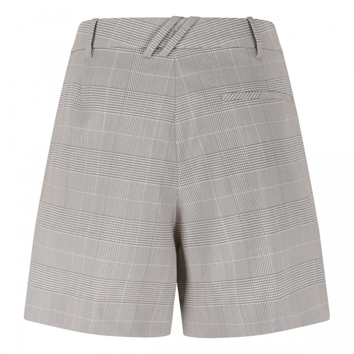 Raina check wool shorts