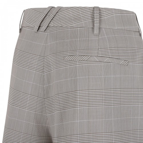 Raina check wool shorts 2