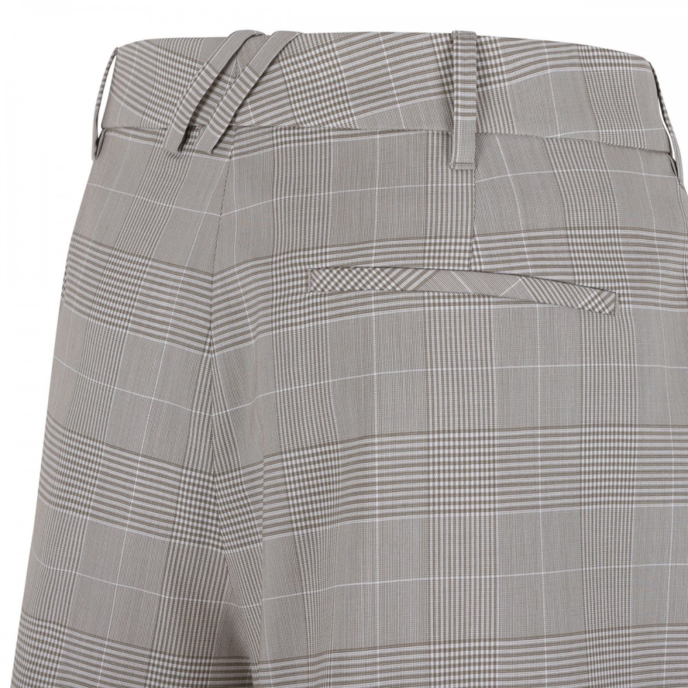 Raina check wool shorts