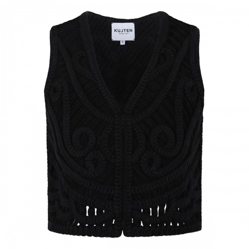 Nieve crochet cropped vest