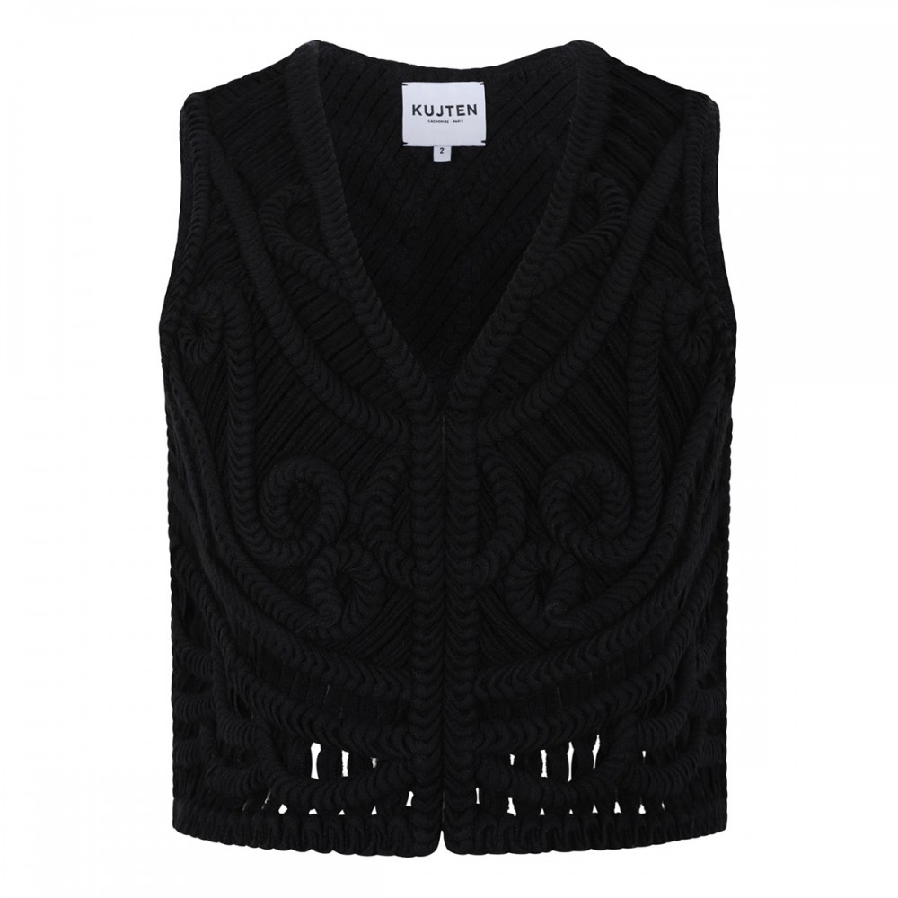 Nieve crochet cropped vest