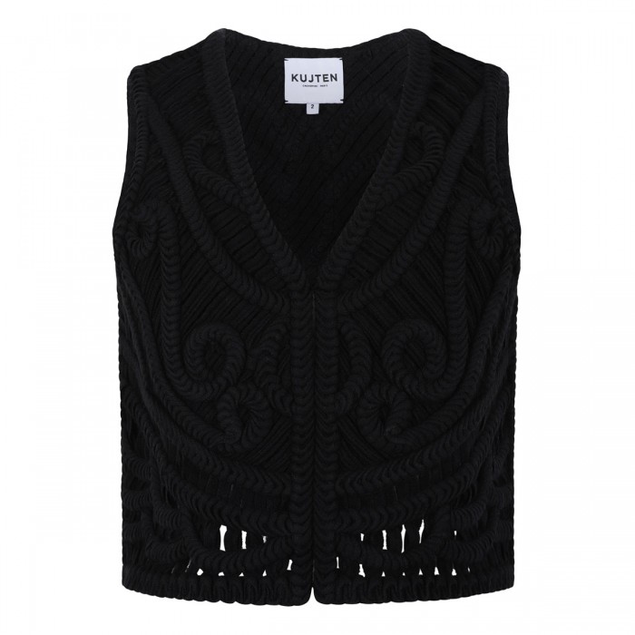 Nieve crochet cropped vest