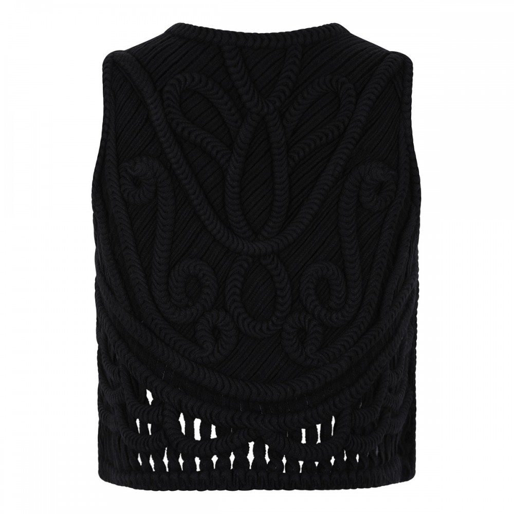 Nieve crochet cropped vest