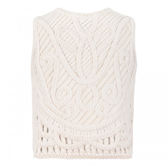 Nieve crochet cropped vest