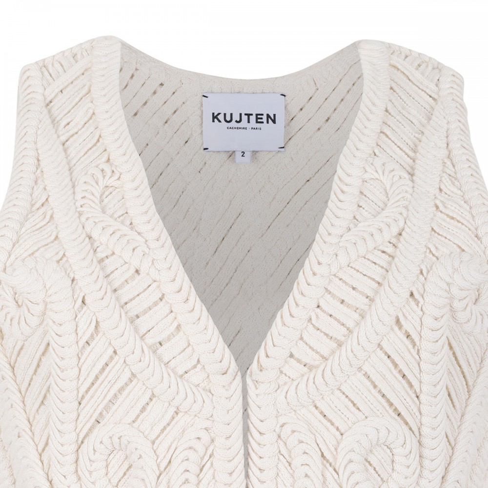 Nieve crochet cropped vest