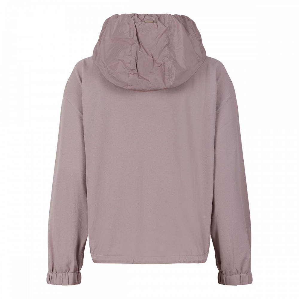 Powder pink technical taffeta jacket