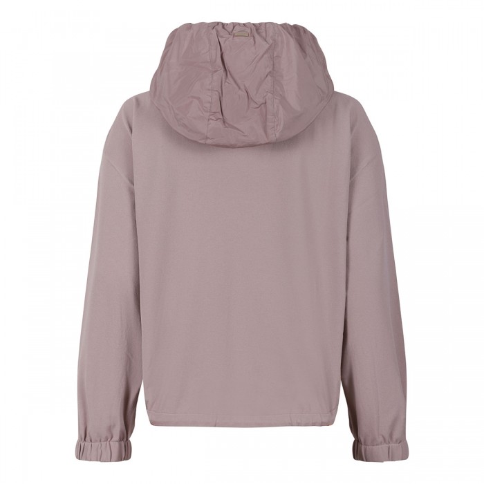 Powder pink technical taffeta jacket