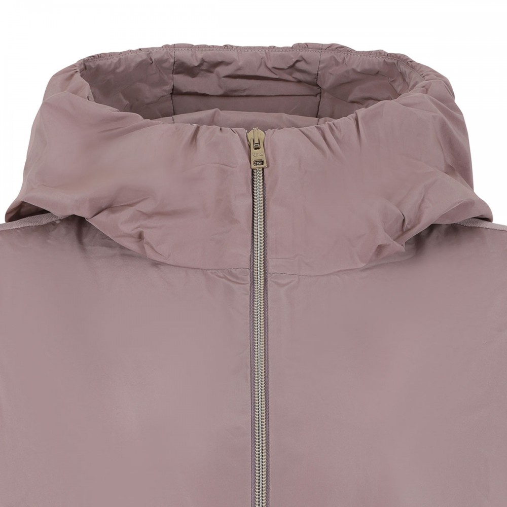 Powder pink technical taffeta jacket