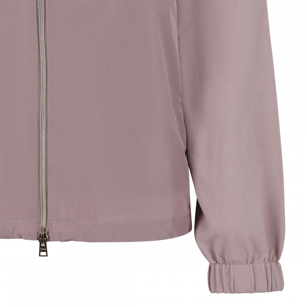 Powder pink technical taffeta jacket