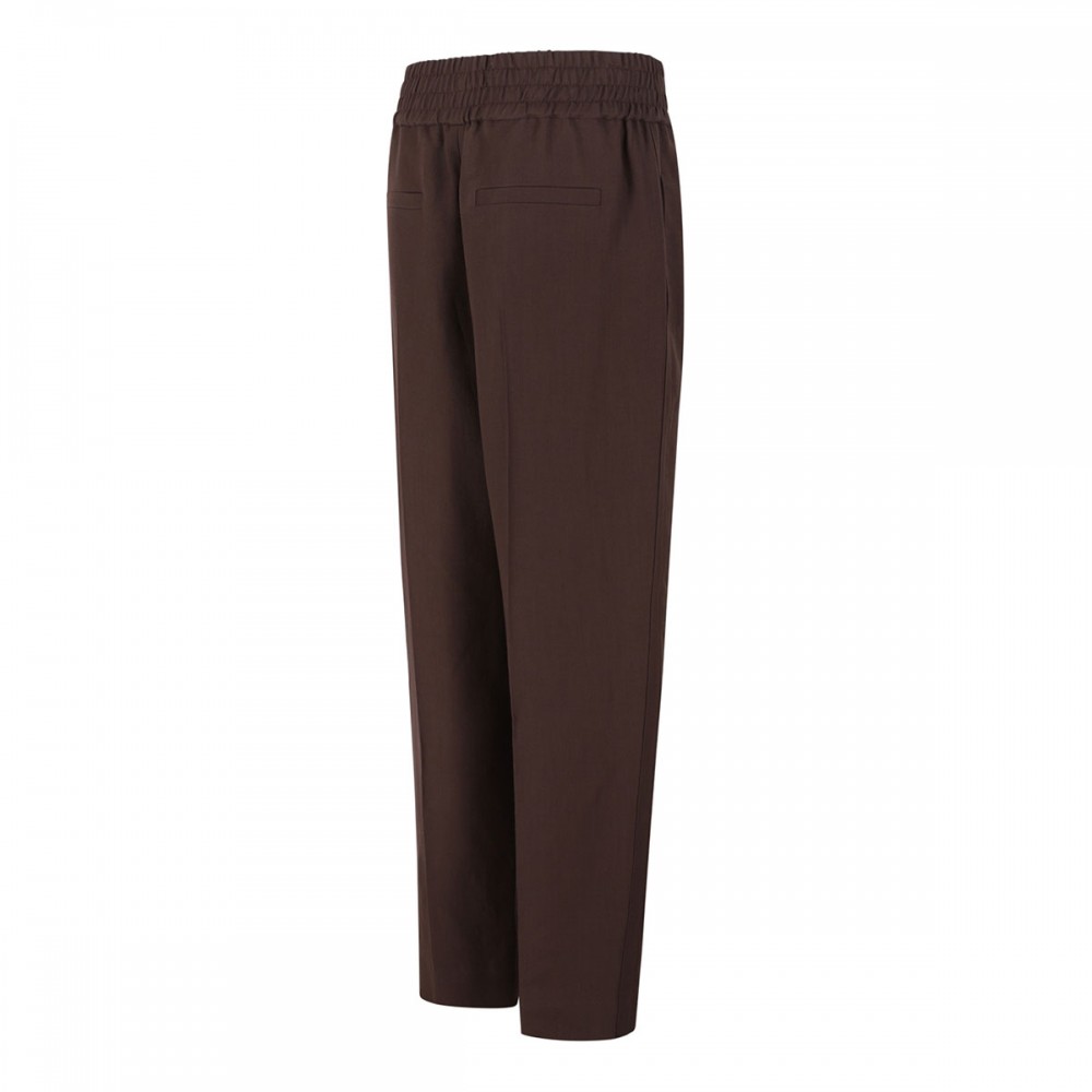 Viscose and linen twill baggy pants
