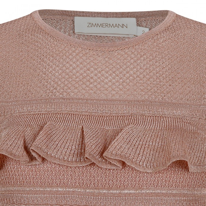 Luna lace frill midi dress