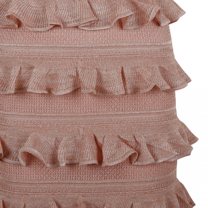 Luna lace frill midi dress