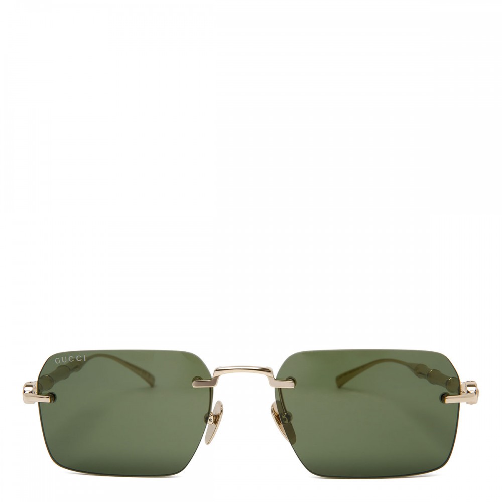 Frameless rectangular sunglasses