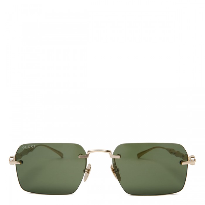 Frameless rectangular sunglasses