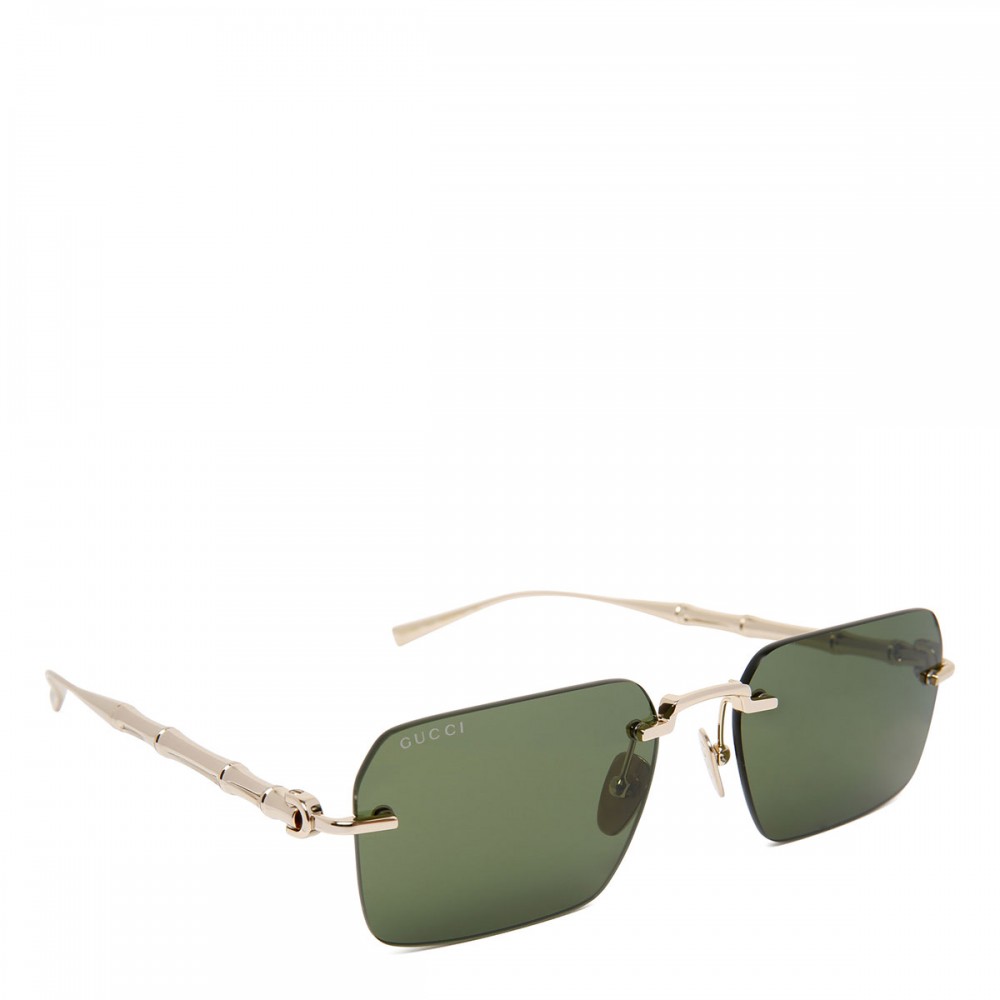 Frameless rectangular sunglasses