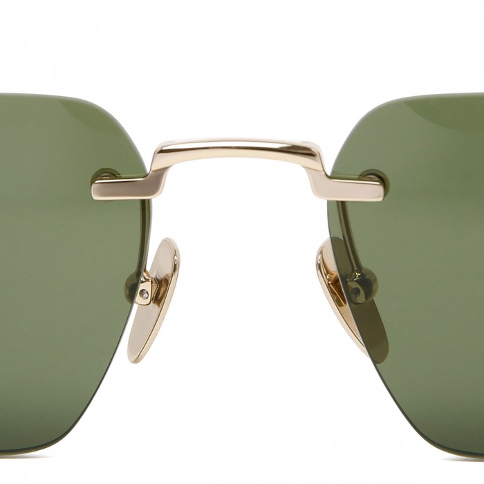 Frameless rectangular sunglasses