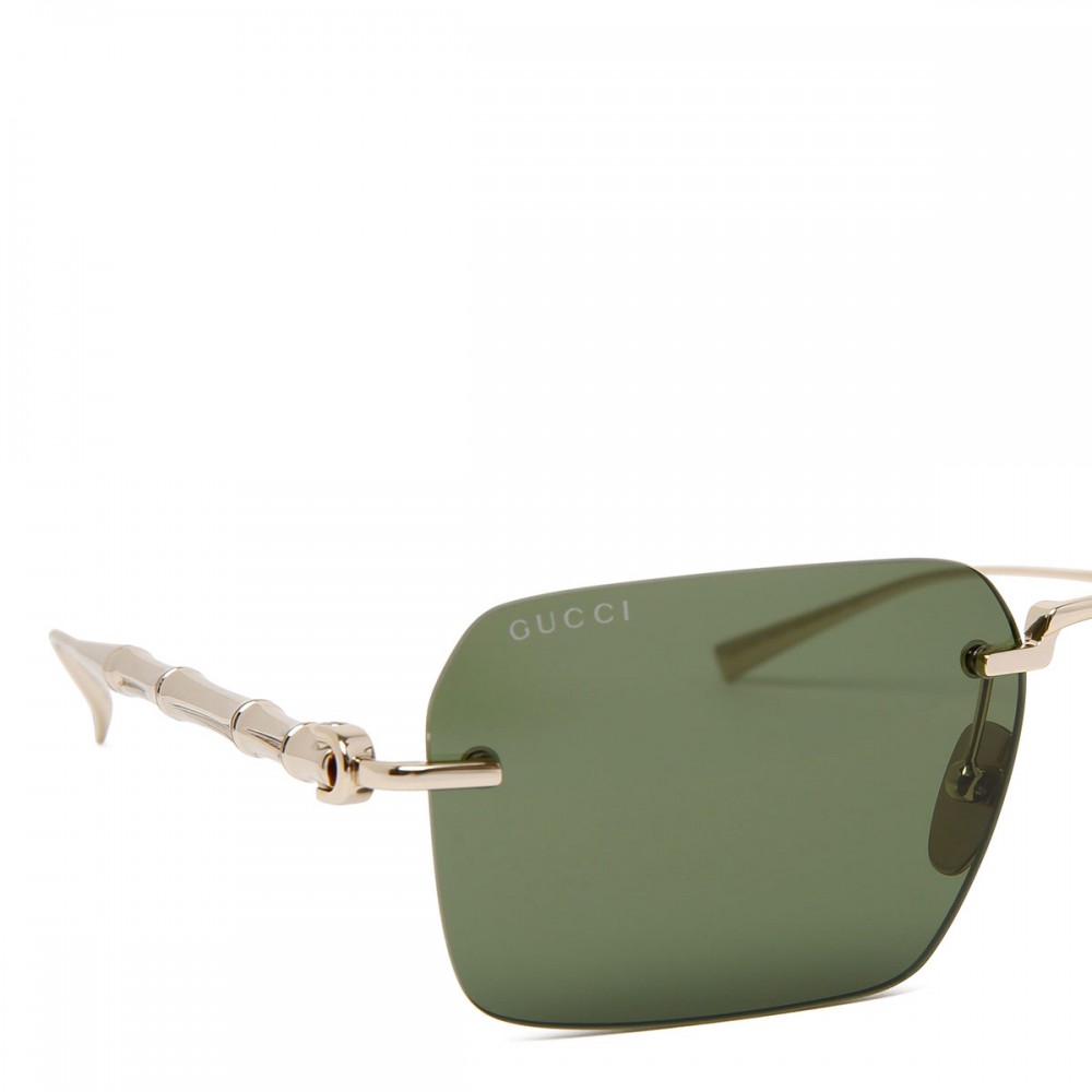 Frameless rectangular sunglasses